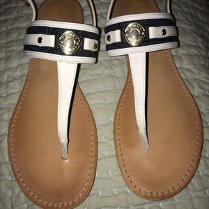 Tommy Hilfiger sandals. Navy & white
